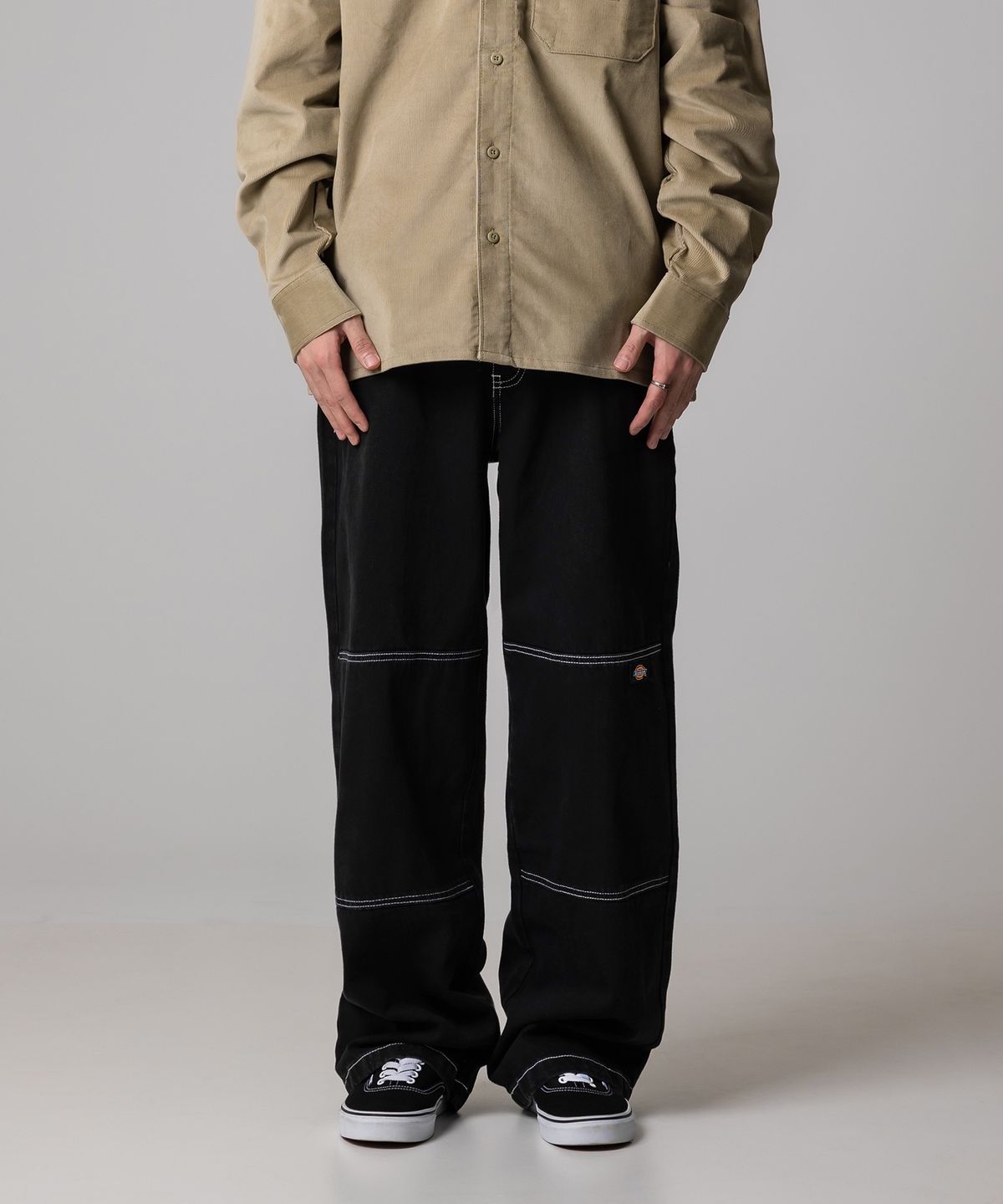 디키즈(DICKIES) 더블니 85283 루즈핏 데님팬츠 Black