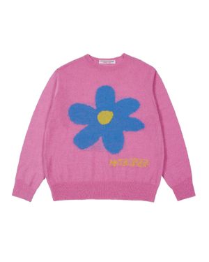 FLOWER JACQUARD SUMMER KNIT (PINK)