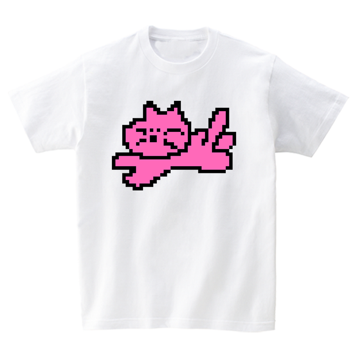 어썸어스(AWESOMEUS) JUMPING PINK CAT T-SHIRTS_4COLOR