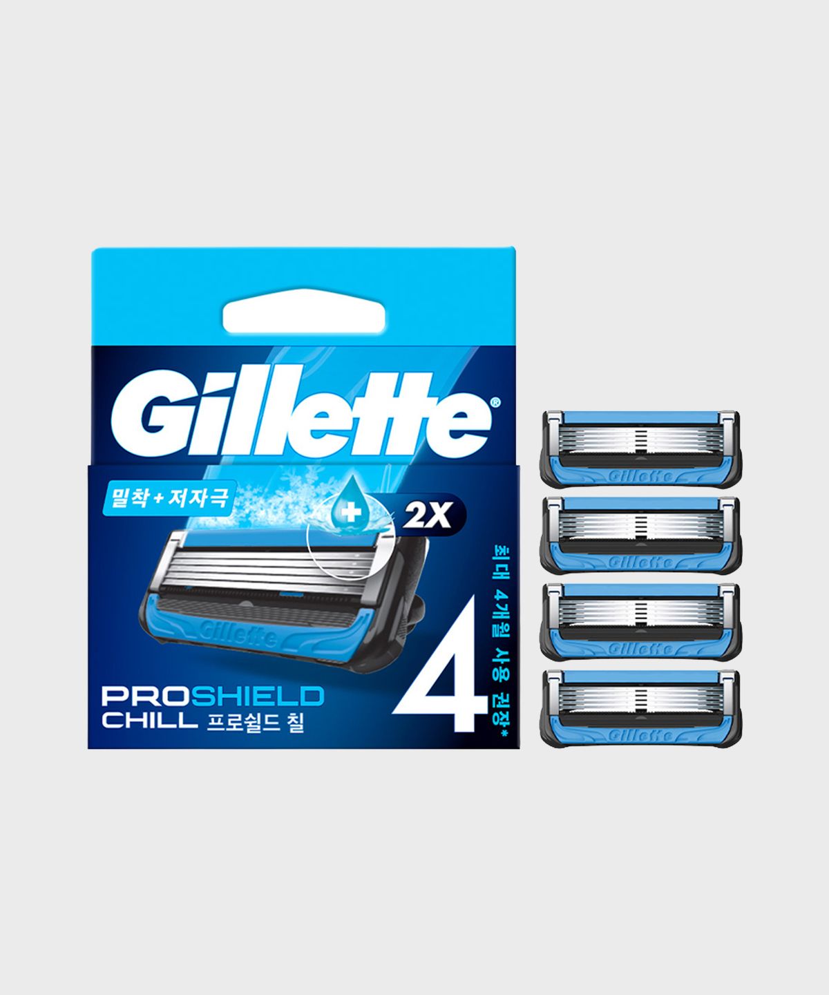질레트(GILLETTE) 프로쉴드 칠 면도날 4입