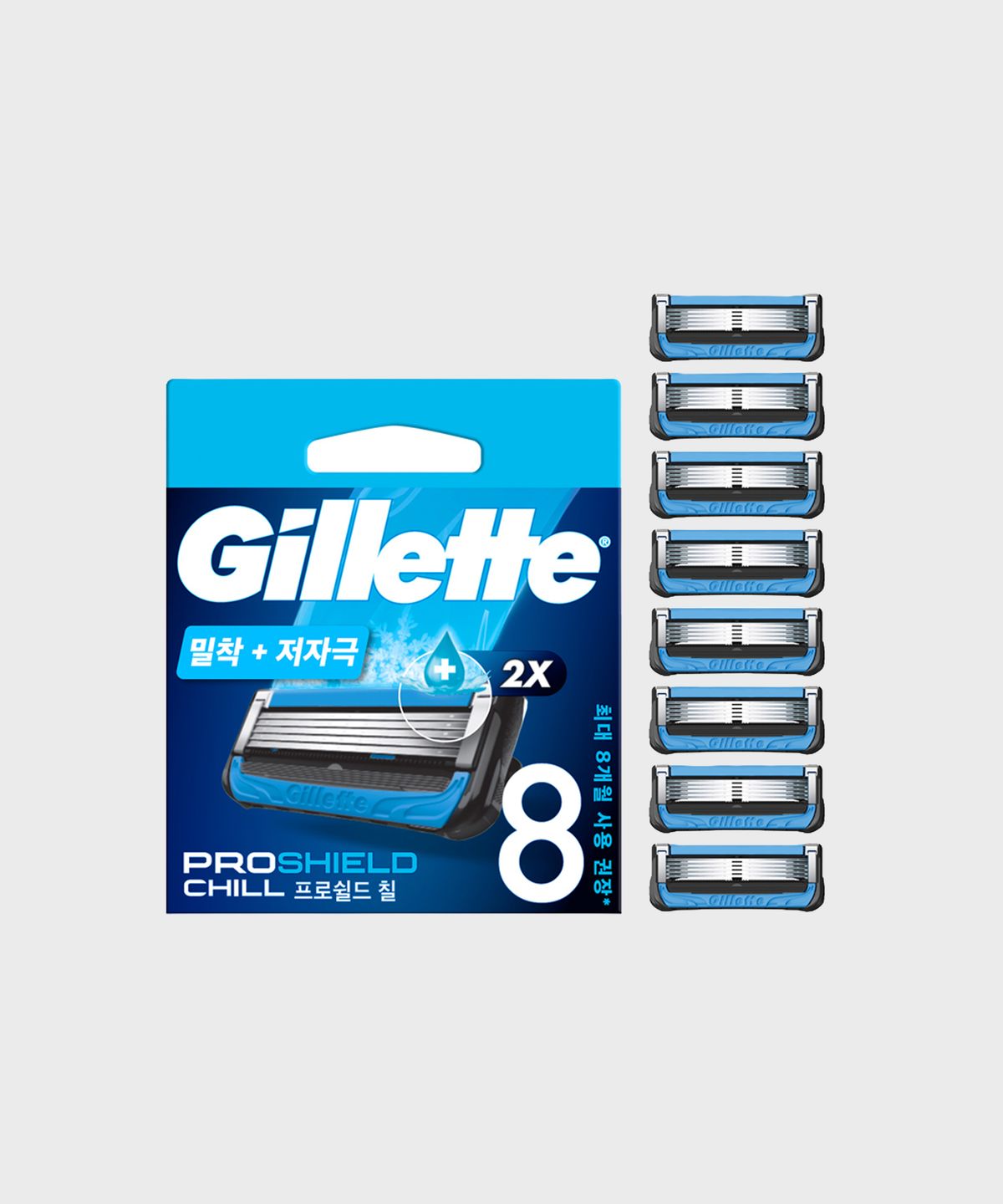 질레트(GILLETTE) 프로쉴드 칠 면도날 8입
