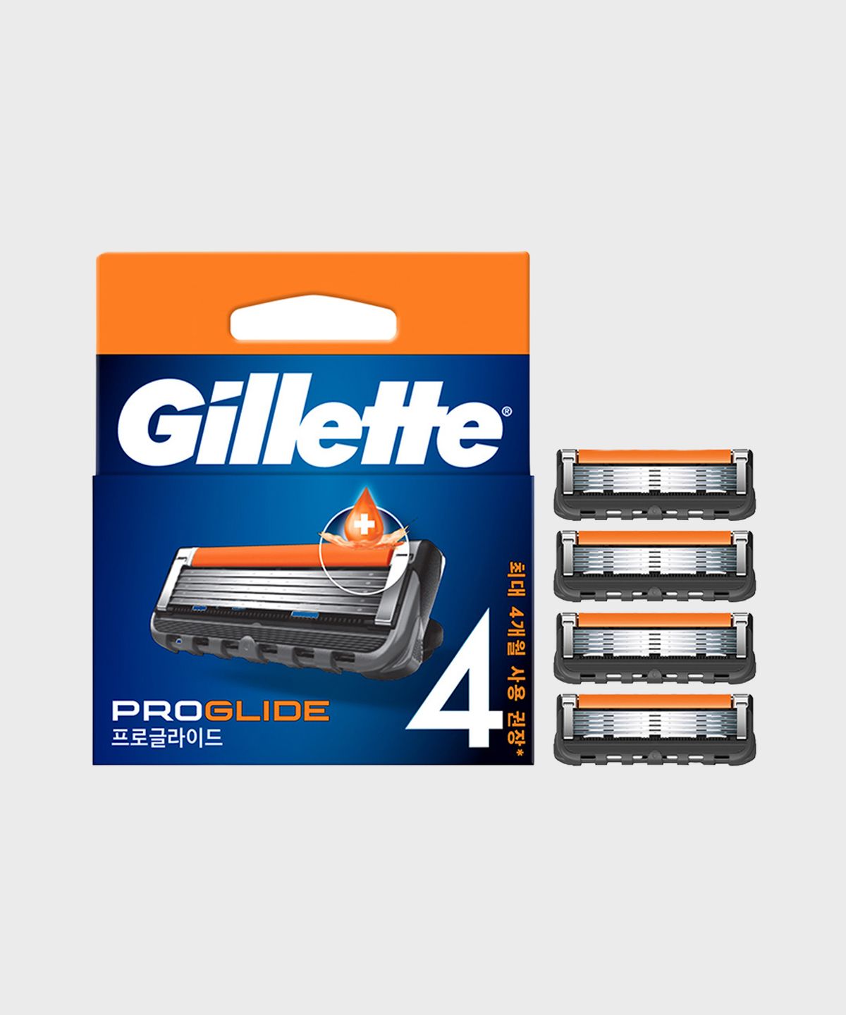 질레트(GILLETTE) 프로글라이드 매뉴얼 면도날 4입