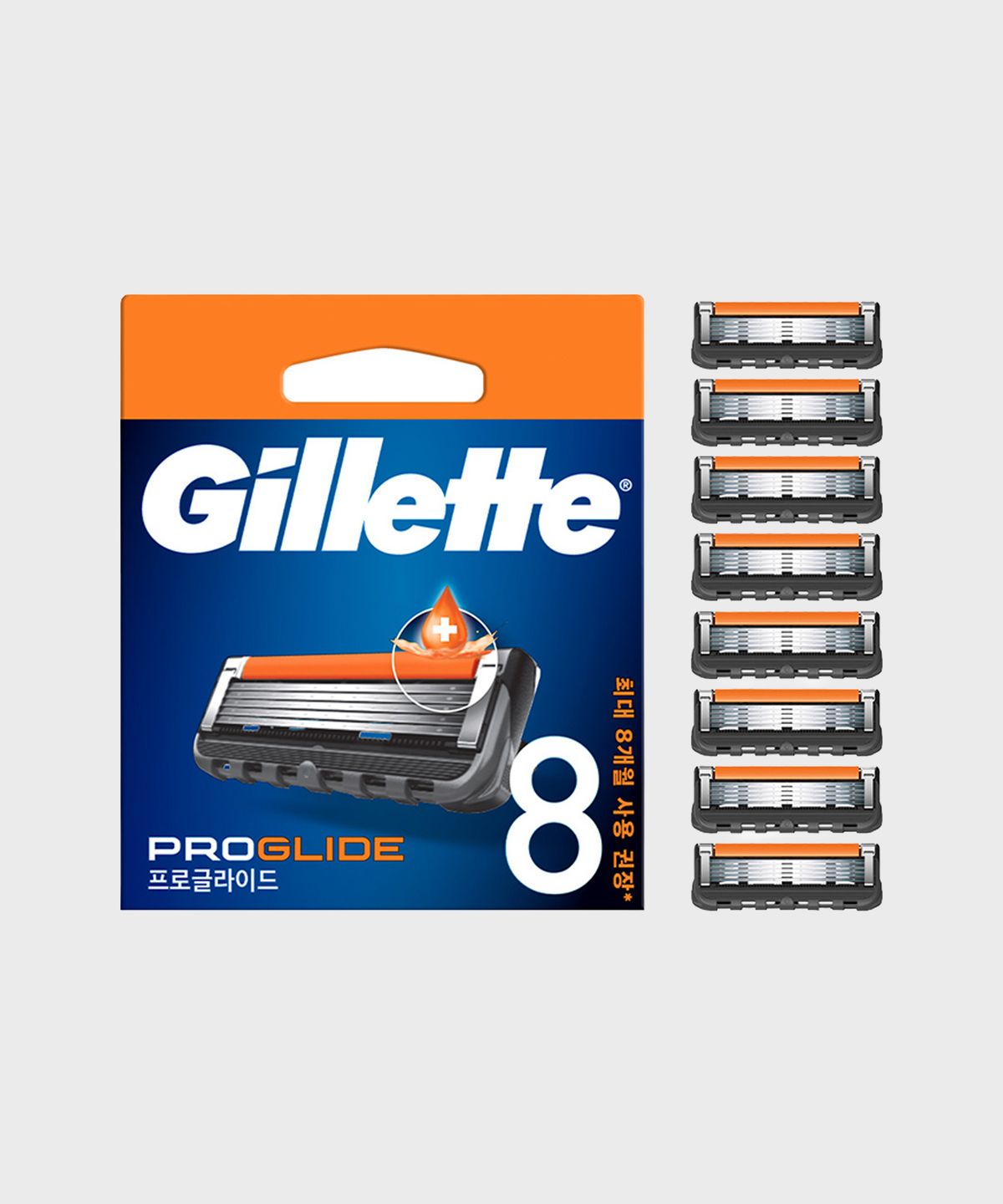 질레트(GILLETTE) 프로글라이드 매뉴얼 면도날 8입