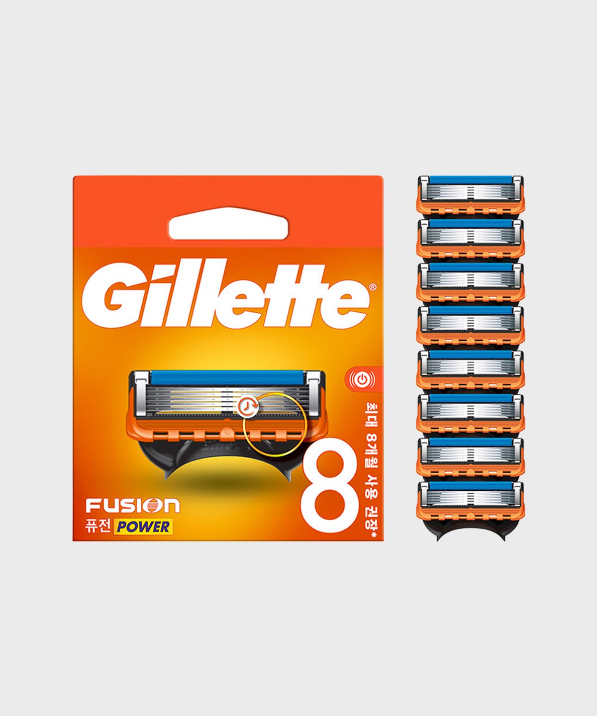 질레트(GILLETTE) 퓨전 파워 면도날 8입