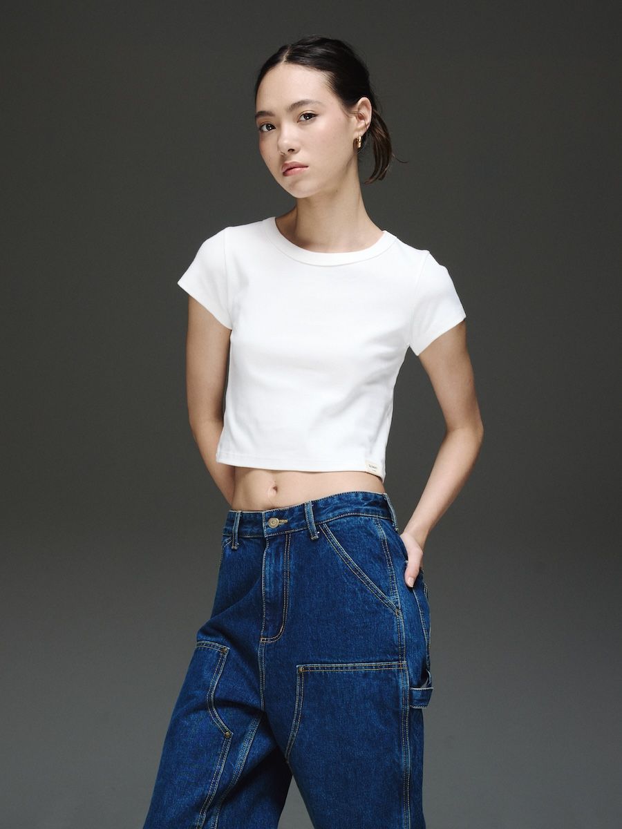 ★GLOWNY★ G CREW NECK TEE WHITE MUSINSA | GLOWNY G CREW NECK TEE (WHITE)