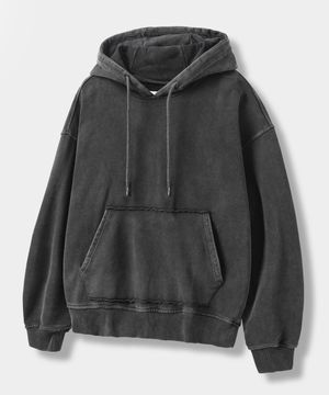 [크롭선택] ASI 포시즌 에센셜 스웻 후드 티셔츠_피그먼트 차콜