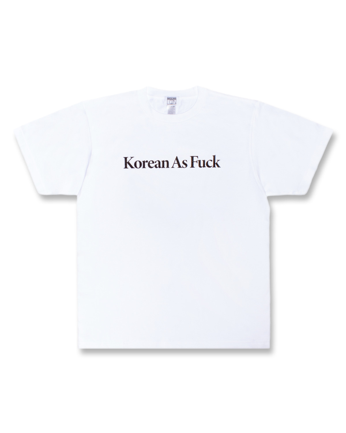 미디엄스(MEDIUMS) Korean As Fuck Tee - White (존나 한국인 티셔츠)