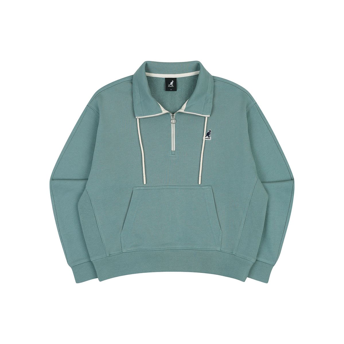 캉골(KANGOL) 우먼스 하프 집 스웨트 1768 카키