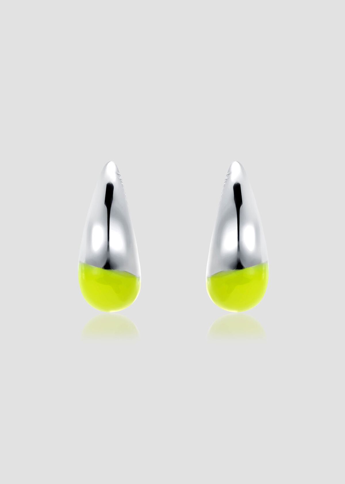 아논(ANON) Nuts Volume Earrings _Neon Lime