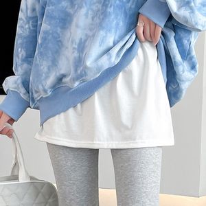 페이크 옆트임 레이어드티 스커트 2color