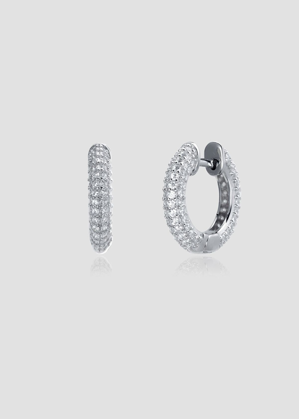 아논(ANON) Pave One Touch Hoop Earrings