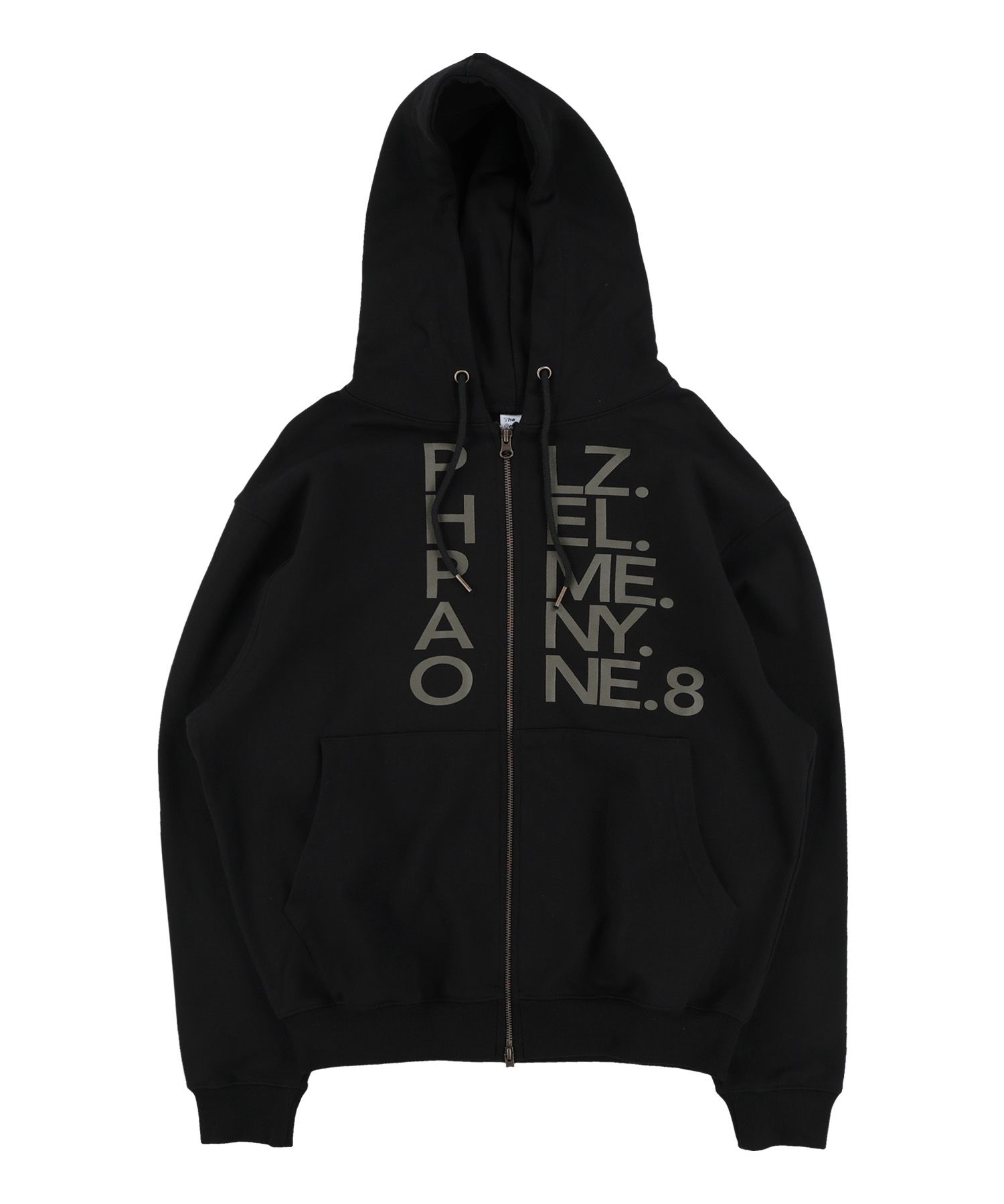 MUSINSA公式 | THE COLDEST MOMENT TCM plz hooded zip-up (black)