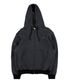 TCM stripe hooded zip-up (charcoal/black)