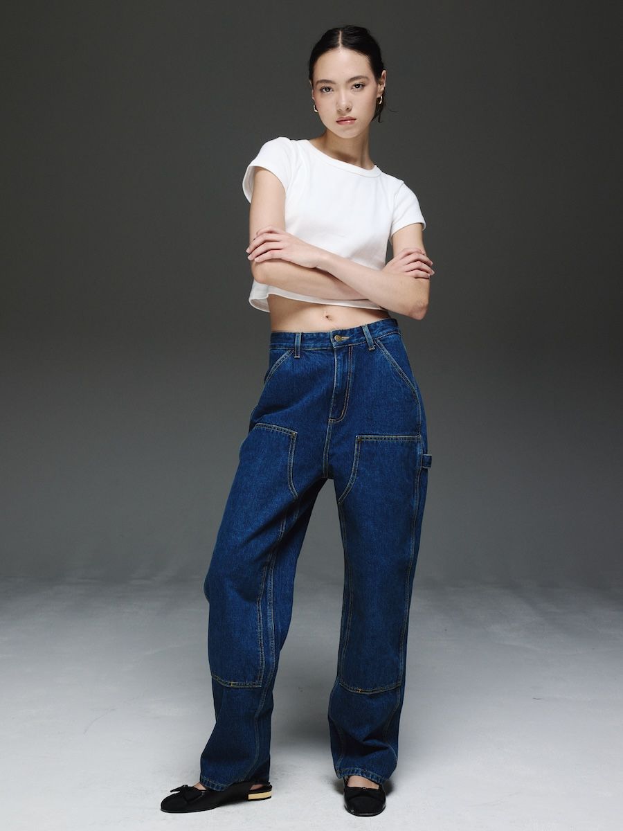 ★GLOWNY★ THE COOPER JEANS (MID BLUE) MUSINSA | GLOWNY THE COOPER JEANS (MID BLUE)