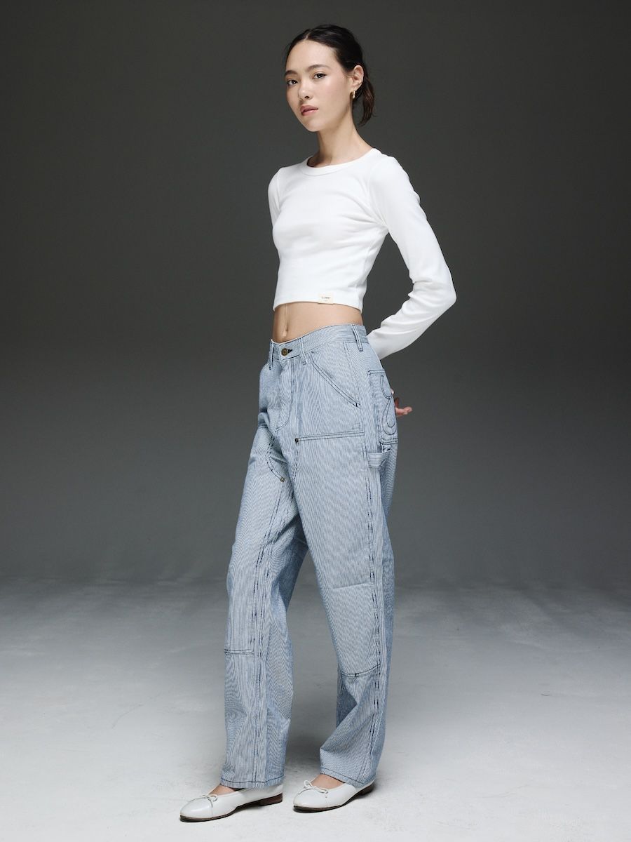 【GLOWNY】24FALL★ THE COOPER JEANS (XS,S,M,L) MUSINSA | GLOWNY THE COOPER JEANS (STRIPE)