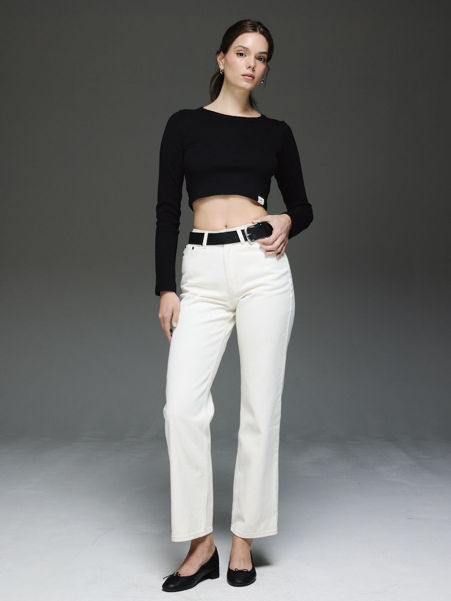 ◆GLOWNY◆ THE EMMA JEANS WHITE GY24CLBJS003WH MUSINSA | GLOWNY THE EMMA JEANS (WHITE)