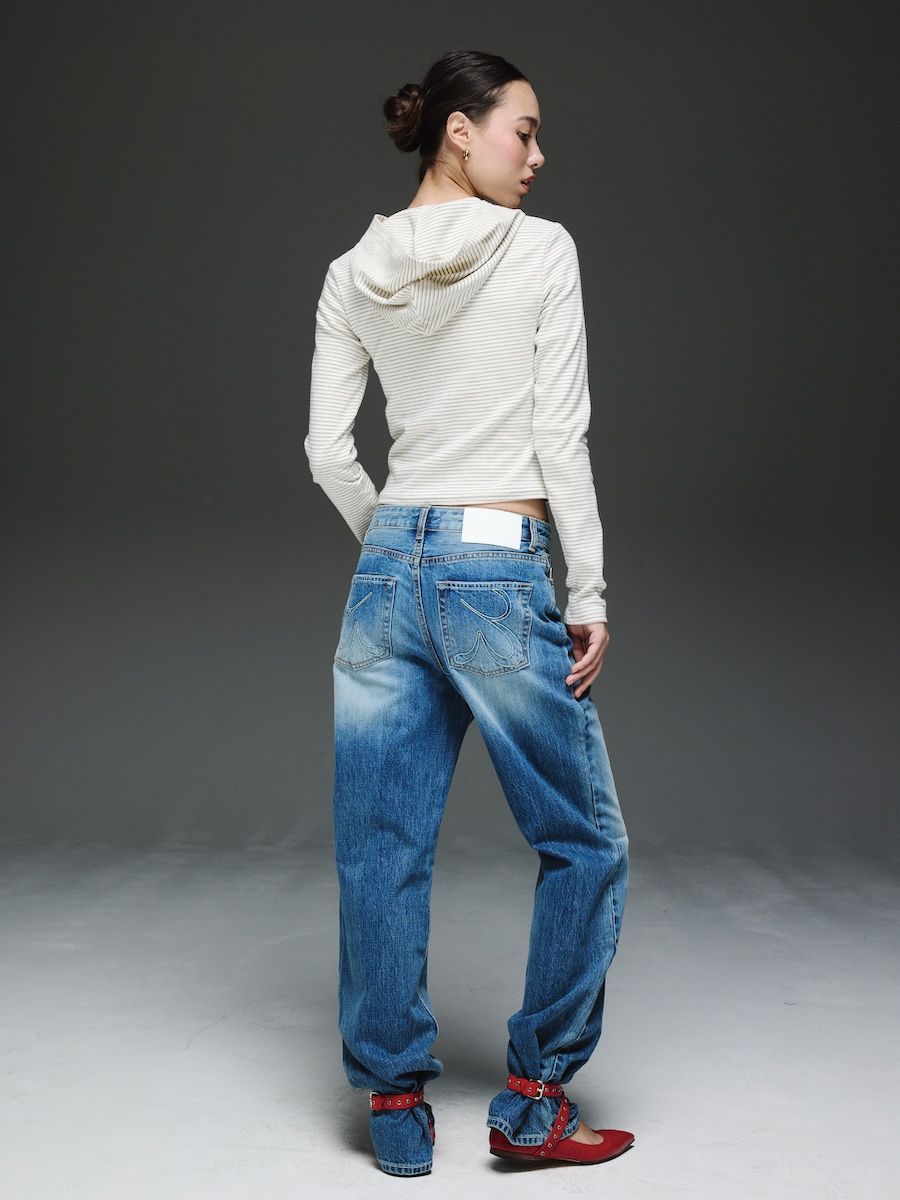 ★ GLOWNY★ THE EMMA JEANS HERITAGE BLUE GC25SSJS003HB MUSINSA | GLOWNY THE EMMA JEANS (HERITAGE BLUE)