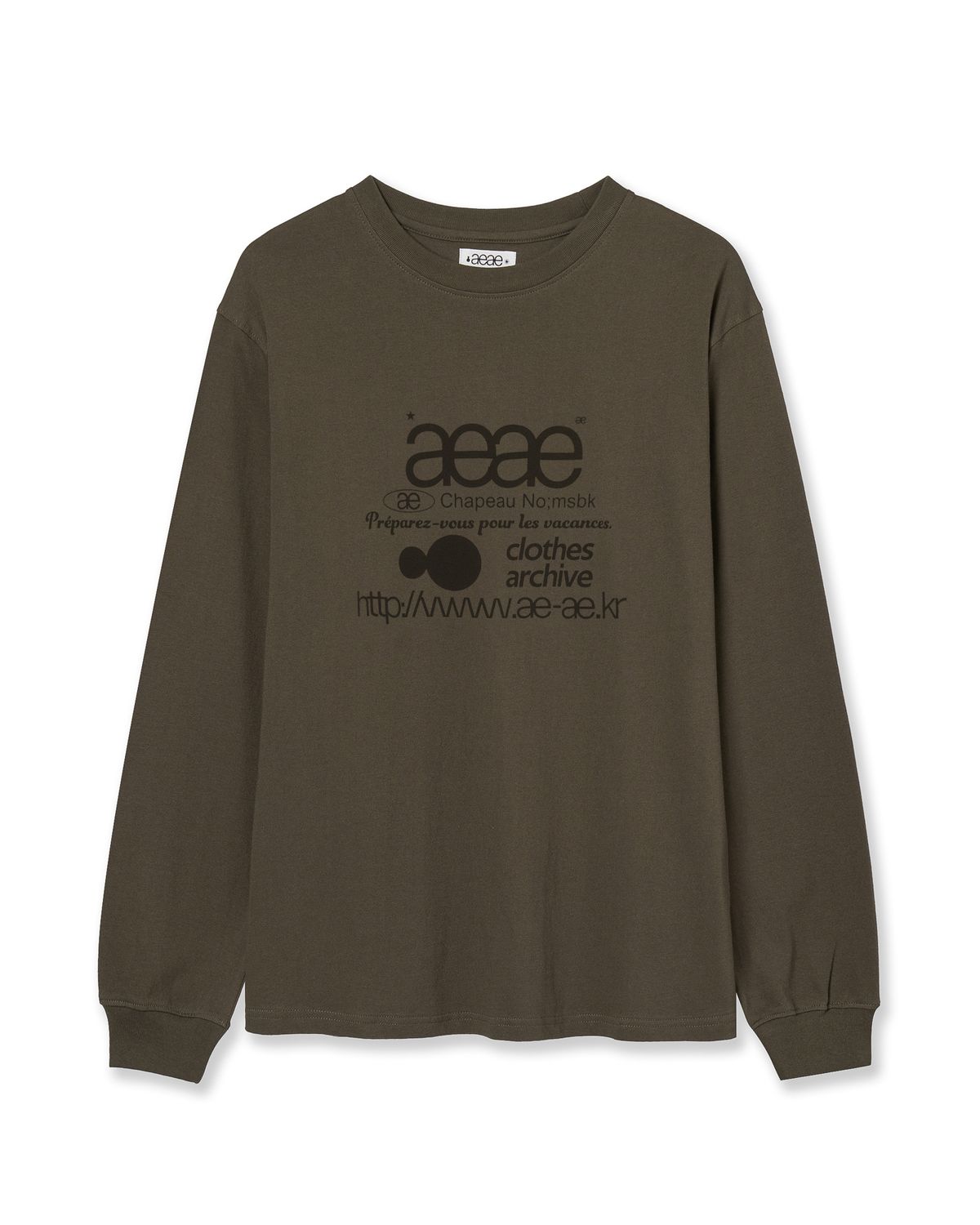 에이이에이이(AEAE) WEB LOGO L/S [DUST]