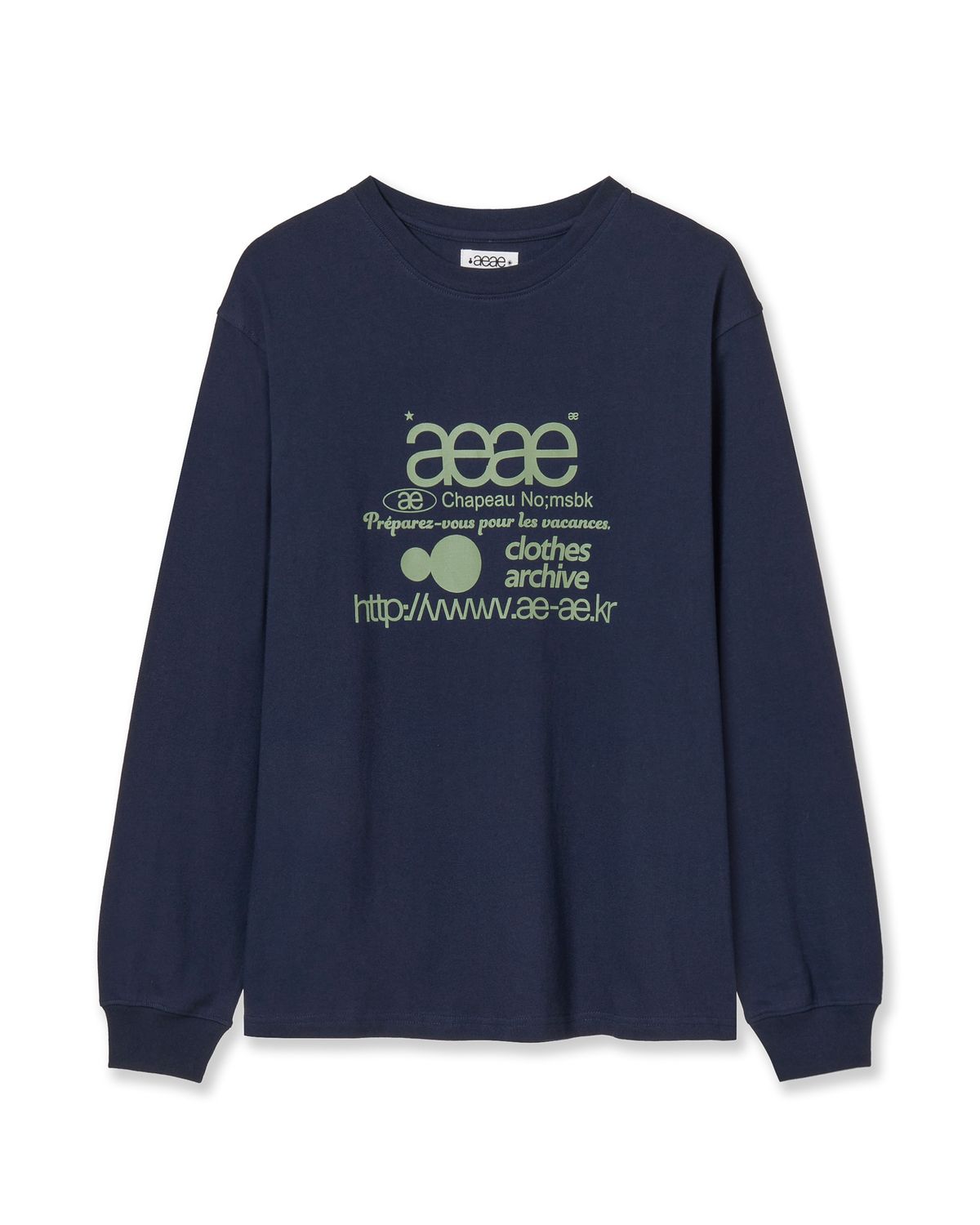 에이이에이이(AEAE) WEB LOGO L/S [NAVY]