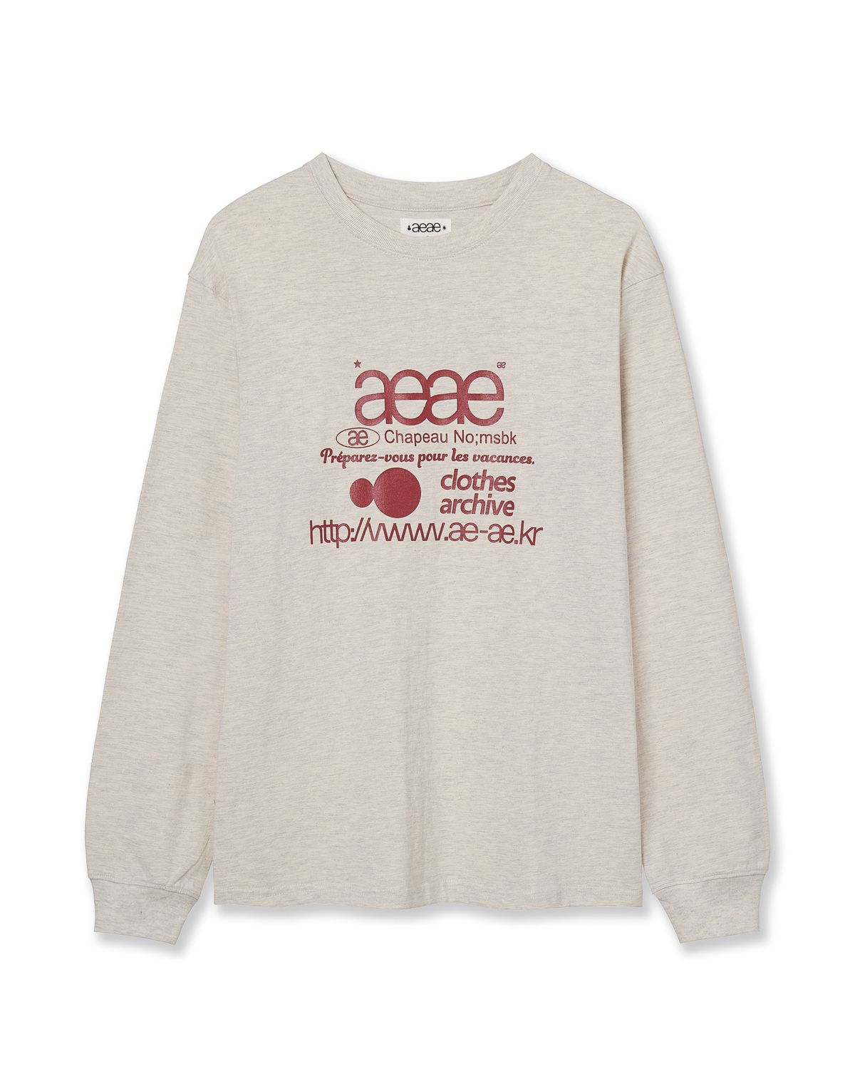 에이이에이이(AEAE) WEB LOGO L/S [OATMEAL]