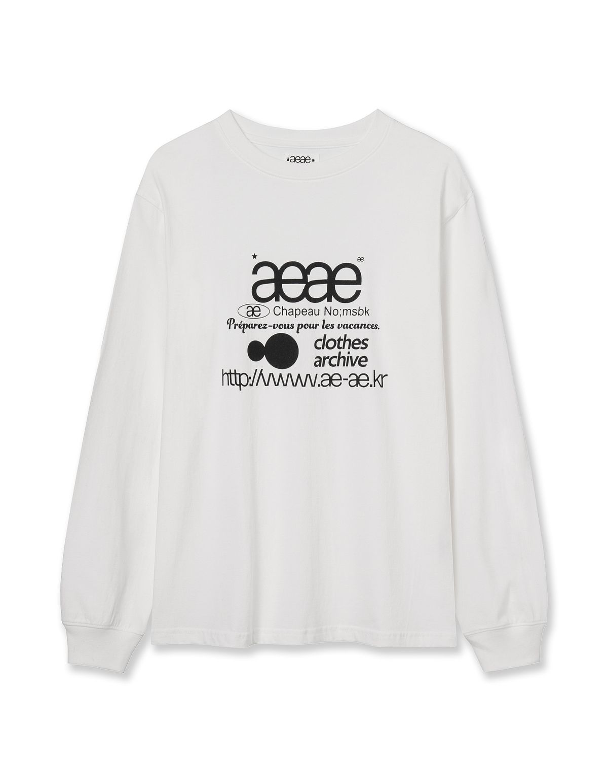 에이이에이이(AEAE) WEB LOGO L/S [WHITE]