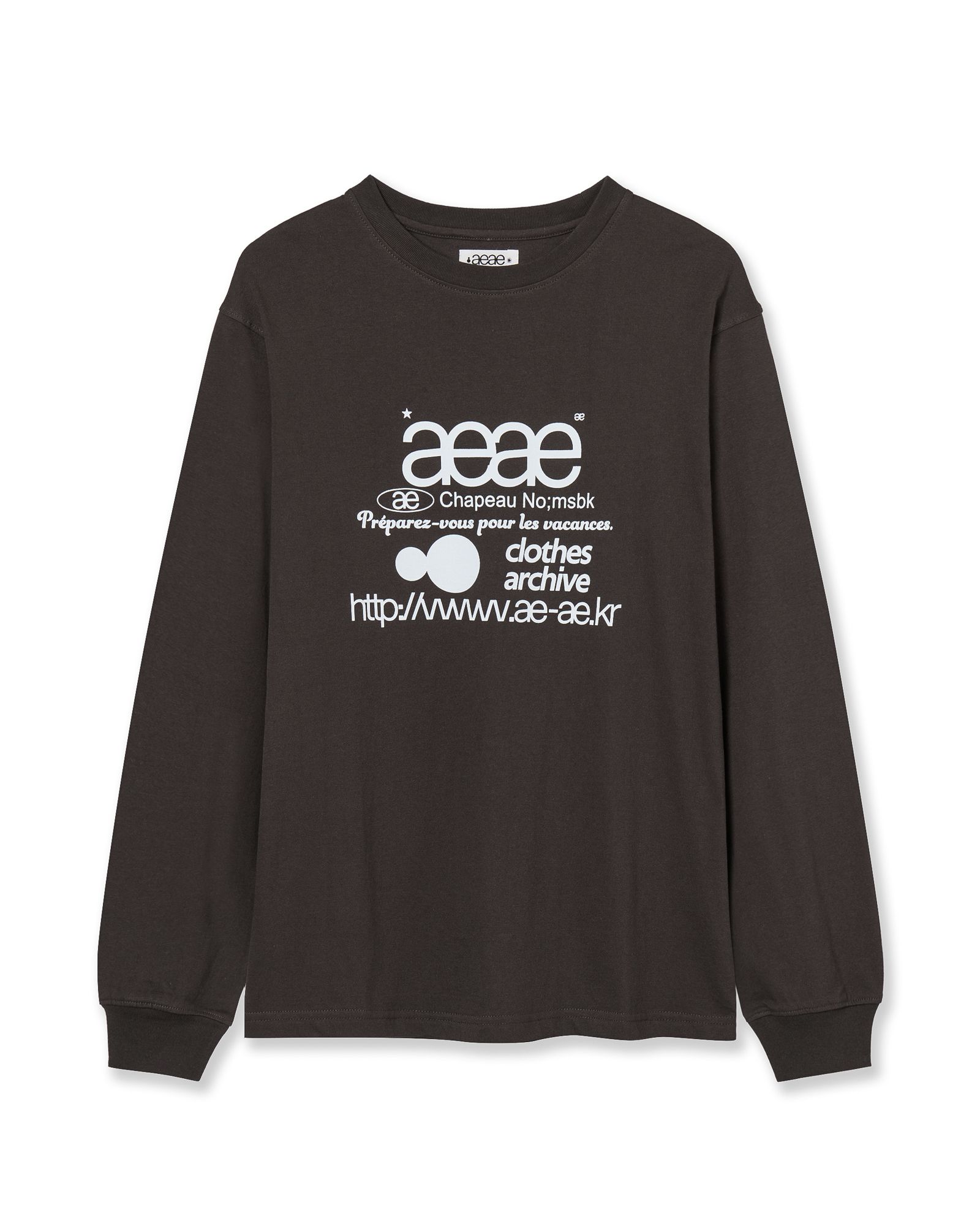 ★aeae★WEB LOGO Long Sleeve★送料・関税込★ MUSINSA | AEAE WEB LOGO L/S [CHARCOAL]