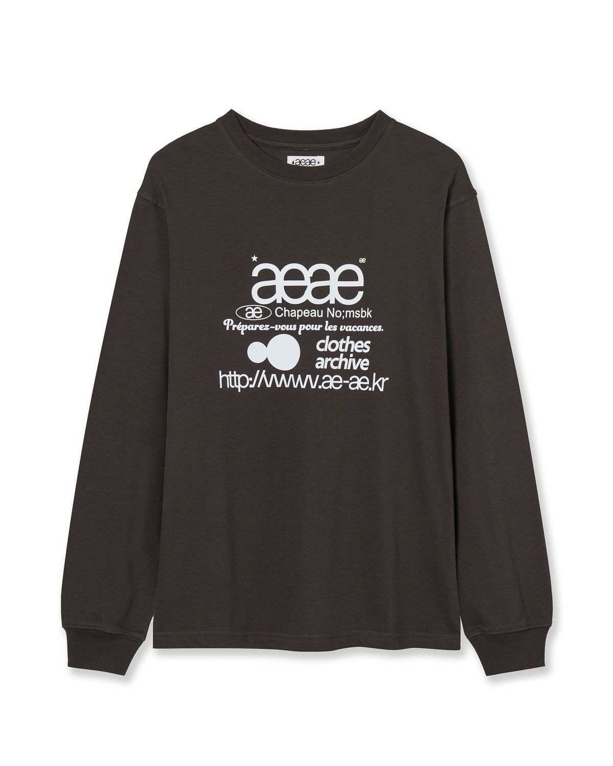 에이이에이이(AEAE) WEB LOGO L/S [CHARCOAL]