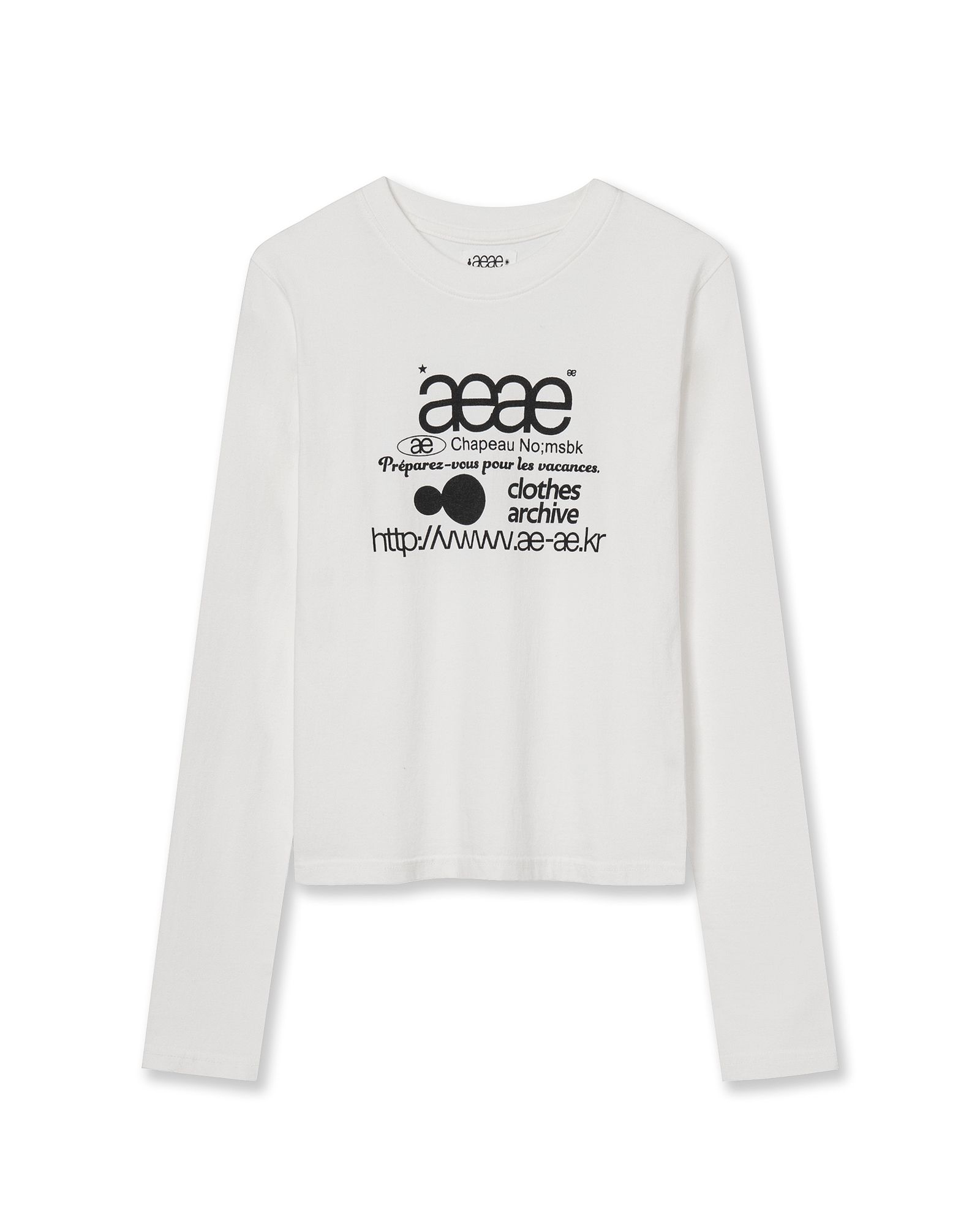 【AEAE】韓国人気★ WEB LOGO CROP L/S MUSINSA公式 | AEAE WEB LOGO CROP L/S [WHITE]