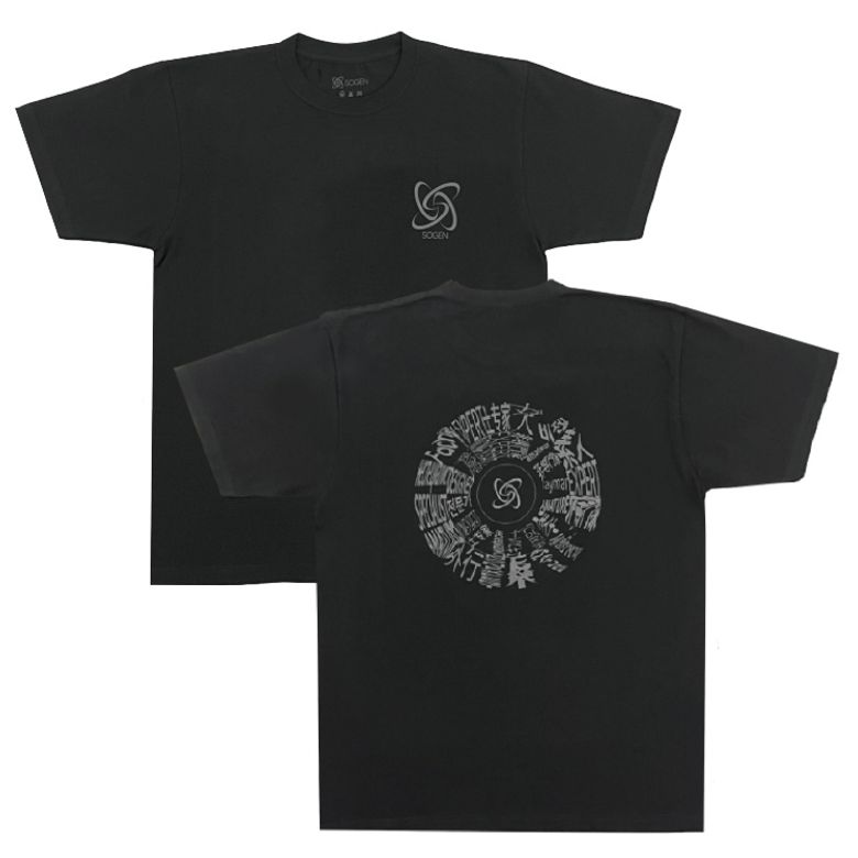 BACK PRINTING CIRCLE T-SHIRTS BLACK