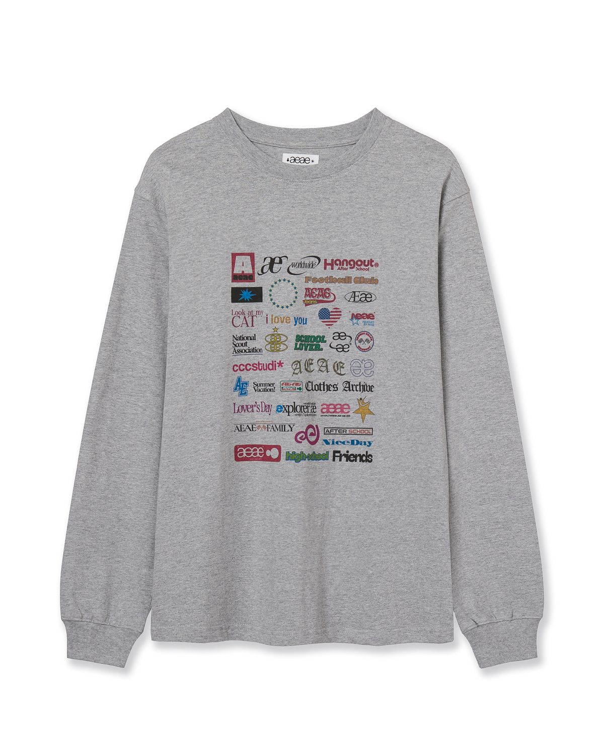 에이이에이이(AEAE) STICKER L/S [MELANGE GREY] - 사이즈 & 후기 | 무신사