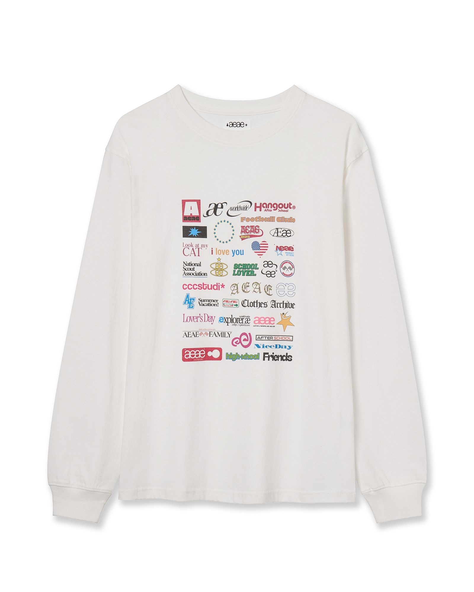 MUSINSA | AEAE STICKER L/S [WHITE]