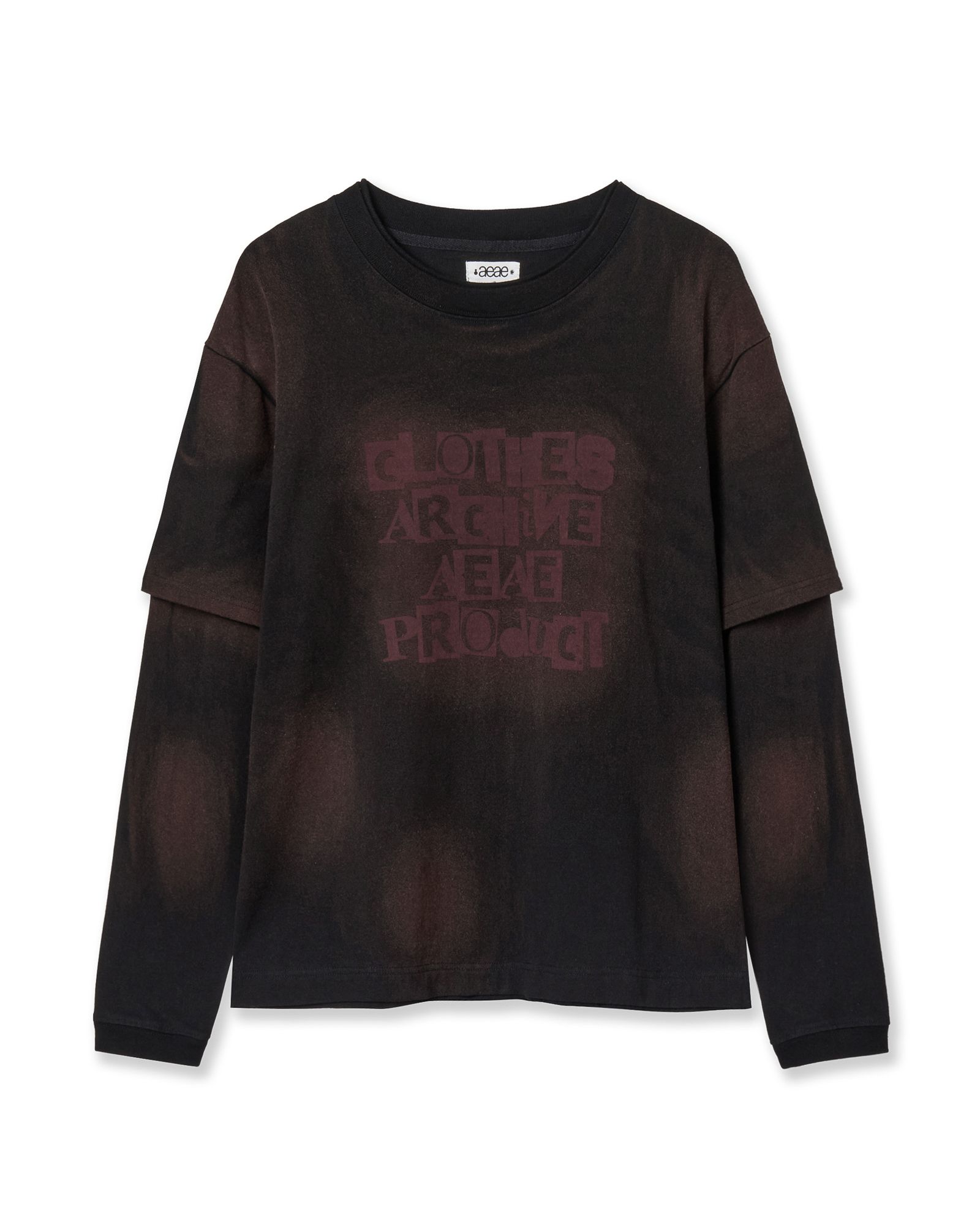 ◆24AW AEAE FADED LAYERED Long Sleeve/2色◆ MUSINSA | AEAE FADED LAYERED L/S [BLACK]