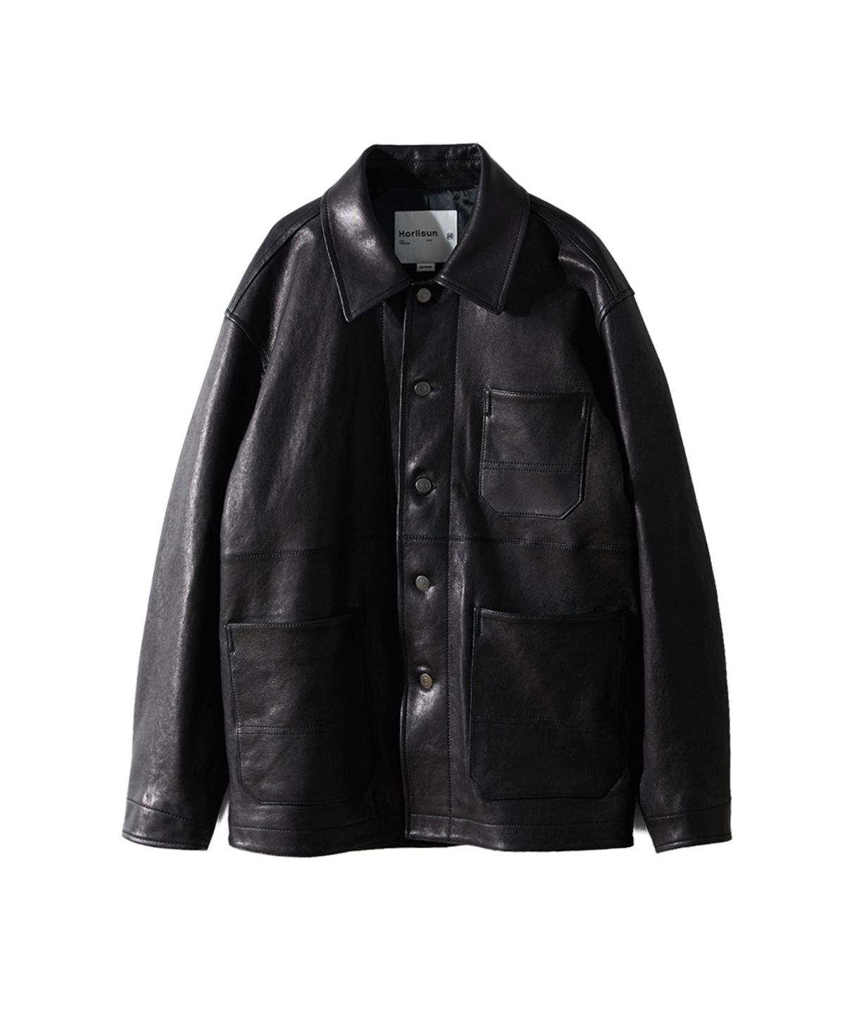 홀리선(HORLISUN) Arcadia Leather Work Jacket Black