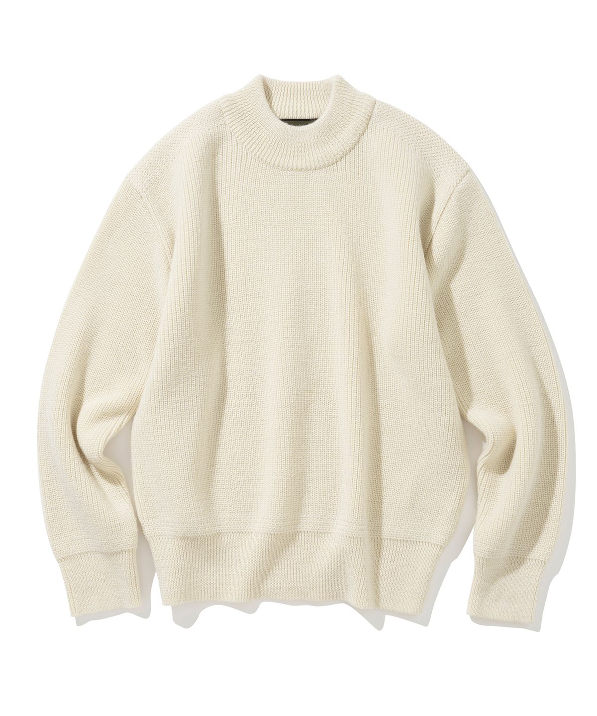 유니폼브릿지(UNIFORM BRIDGE) fisherman wool crew neck knit cream