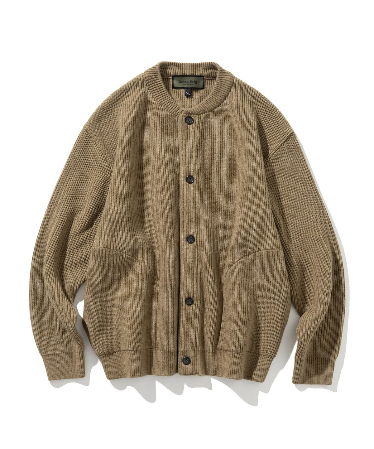 유니폼브릿지(UNIFORM BRIDGE) fisherman wool knit cardigan beige
