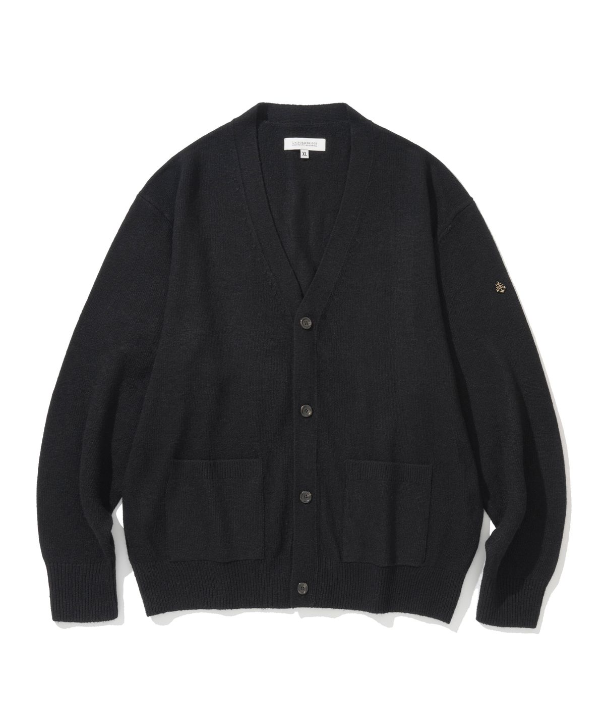 유니폼브릿지(UNIFORM BRIDGE) wool v-neck cardigan black