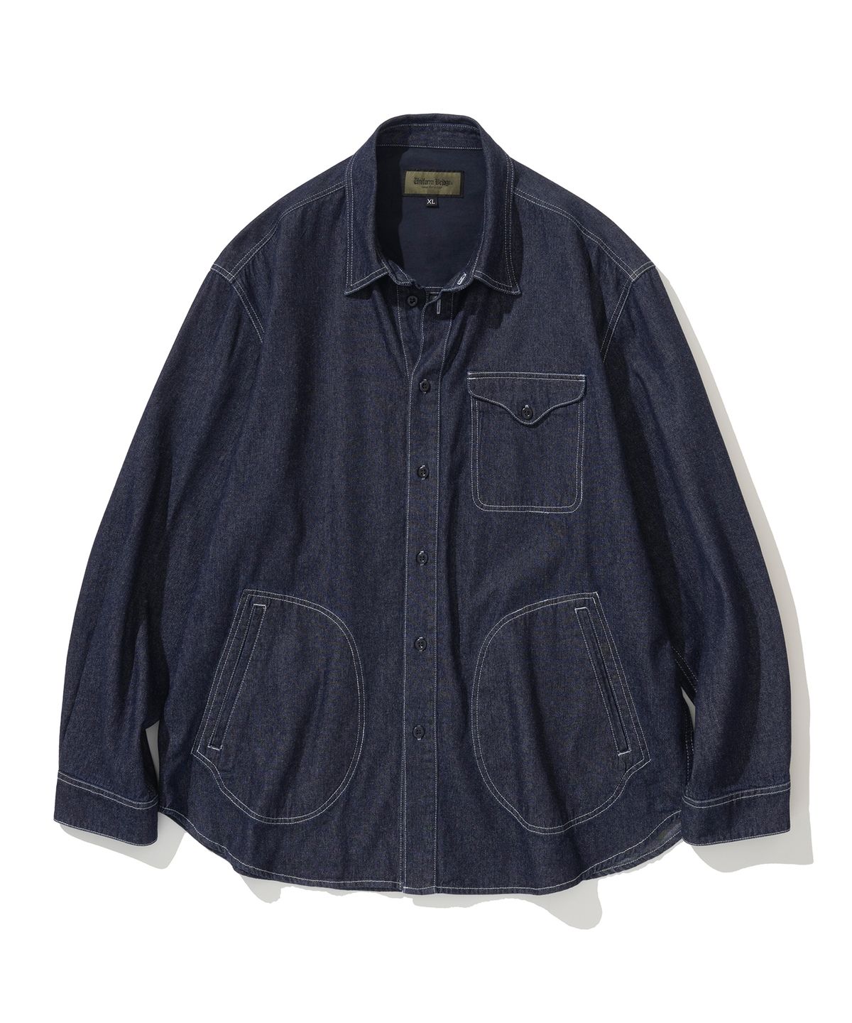 유니폼브릿지(UNIFORM BRIDGE) denim pocket shirt 7.5oz indigo