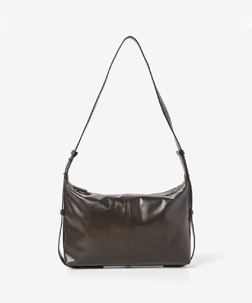 ★MIM the wardrobe★ Manto Crack Leather Hobo Bag Brown SF07 MUSINSA | MIMTHEWARDROBE Manto crack leather hobo bag brown