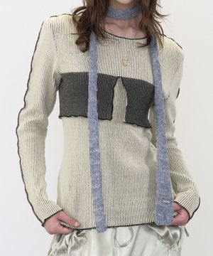 Pailletted Muffler [Blue]