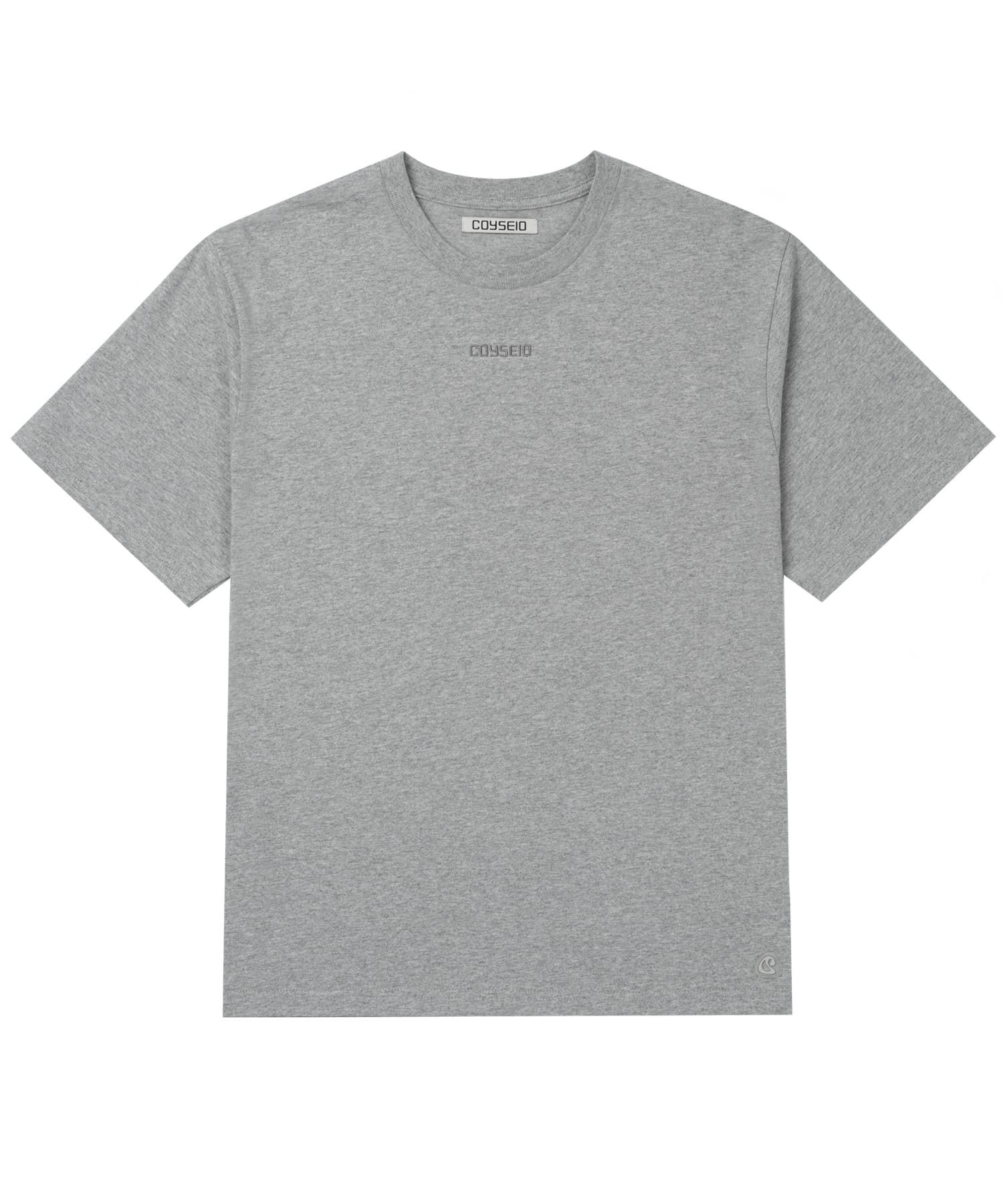 MUSINSA | COYSEIO MINI LOGO REGULAR T-SHIRT MELANGE GREY 