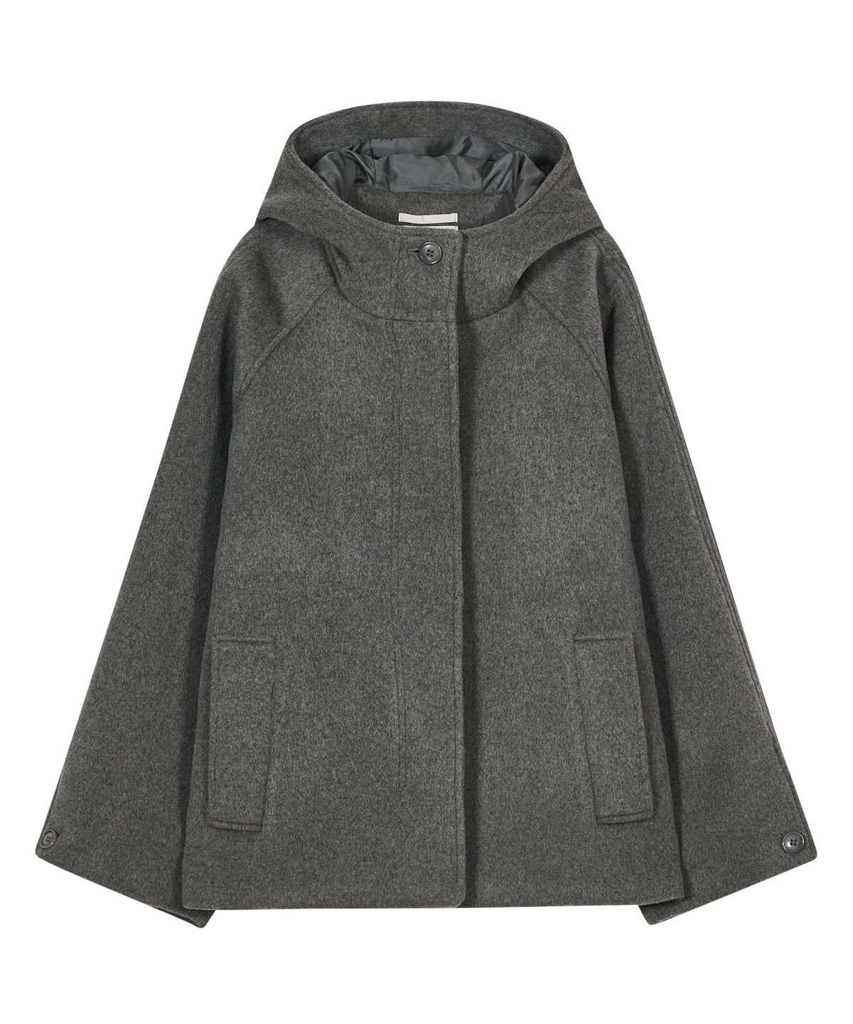 타입서비스(TYPESERVICE) Hooded Half Coat [Gray]