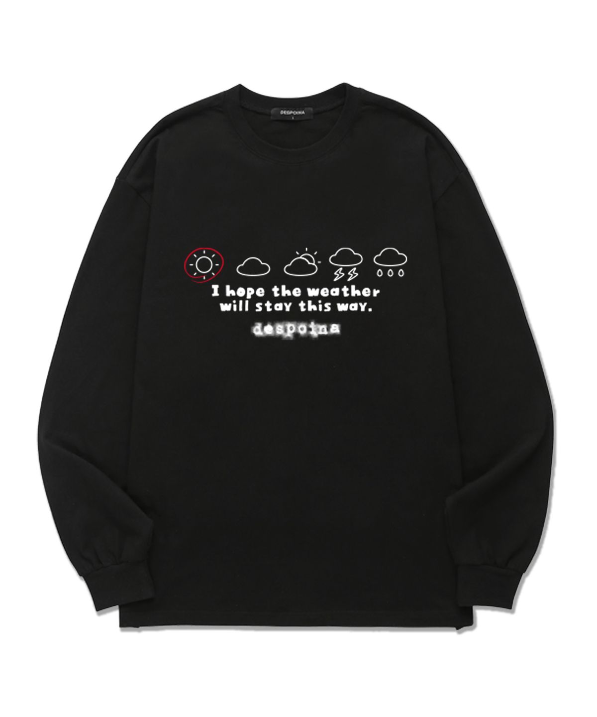 우즈(OUSE) Weather emoticon 롱슬리브 (DLS002) 블랙