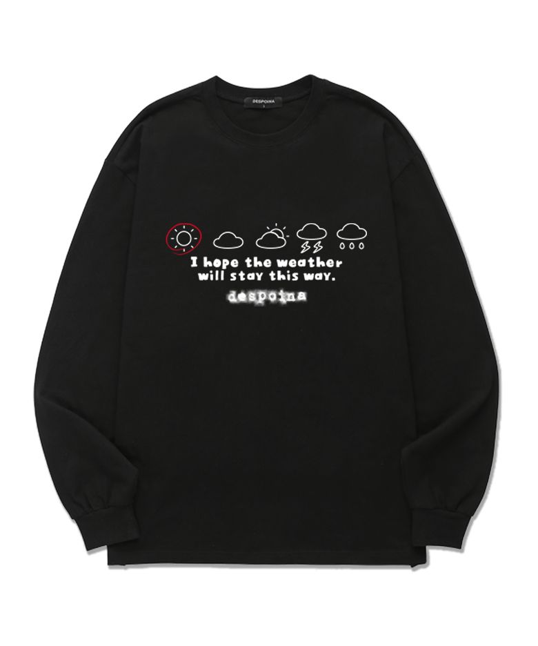 [F/W신상할인] Weather emoticon 롱슬리브 (DLS002) 블랙