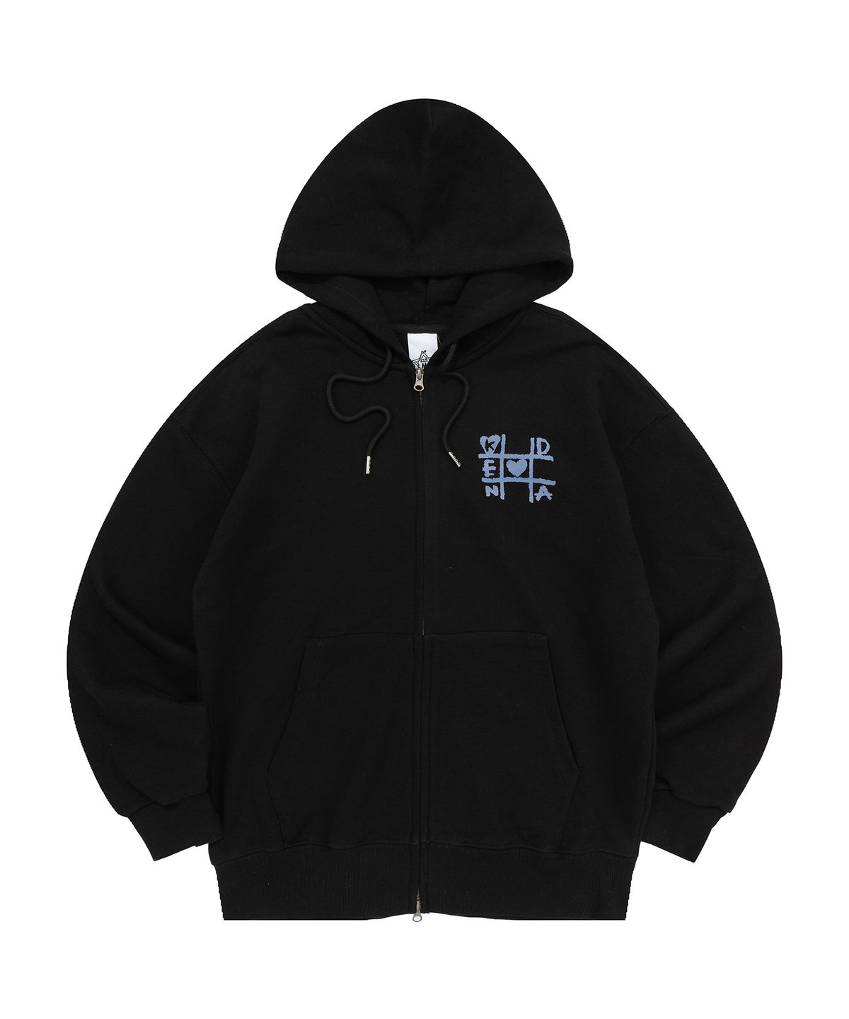 켄다(KENDA) TIC-TAC-TOE HOOD ZIP-UP (BLACK)