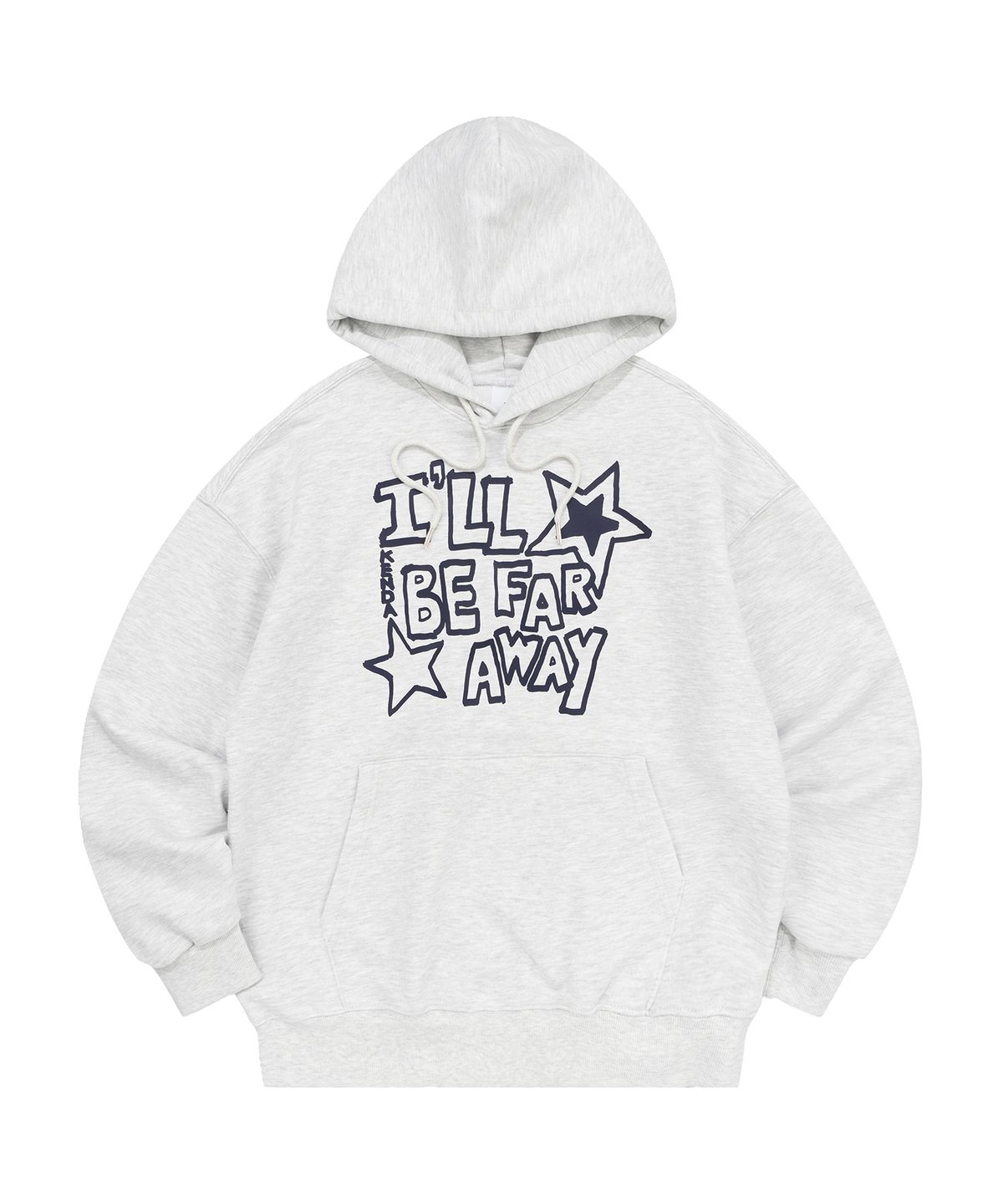 켄다(KENDA) MOTTO LETTERING HOOD TEE (LIGHT MELANGE)