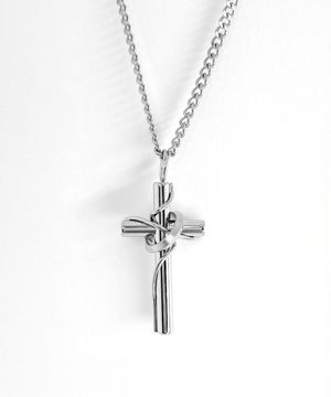 [남여공용] 써지컬스틸 링써클 십자가목걸이 / GHMN-471
