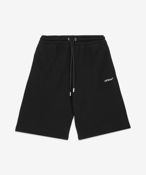 픽셀 스케이트 스웻 쇼츠 팬츠 - 블랙 / OMCI013F24FLE0041001