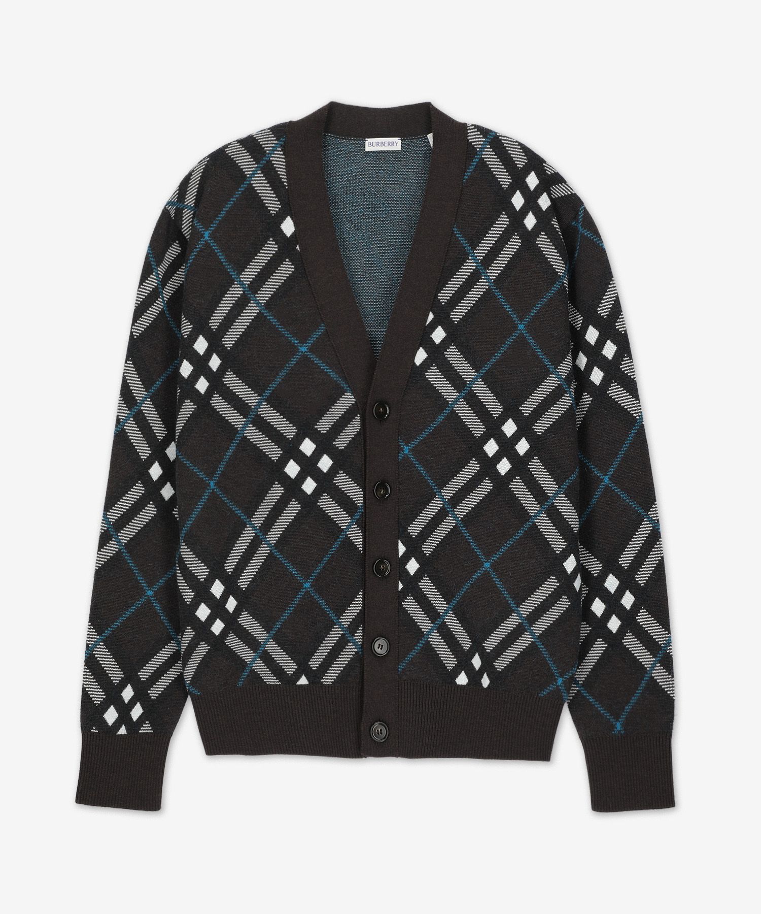 MUSINSA | BURBERRY Check Wool Mohair Blend Cardigan - Snug / 8093496