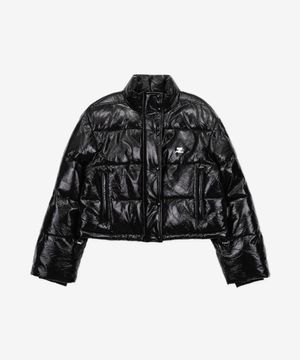 AC 바이닐 푸퍼 패딩 - 블랙 / 323CMA106VY00169999