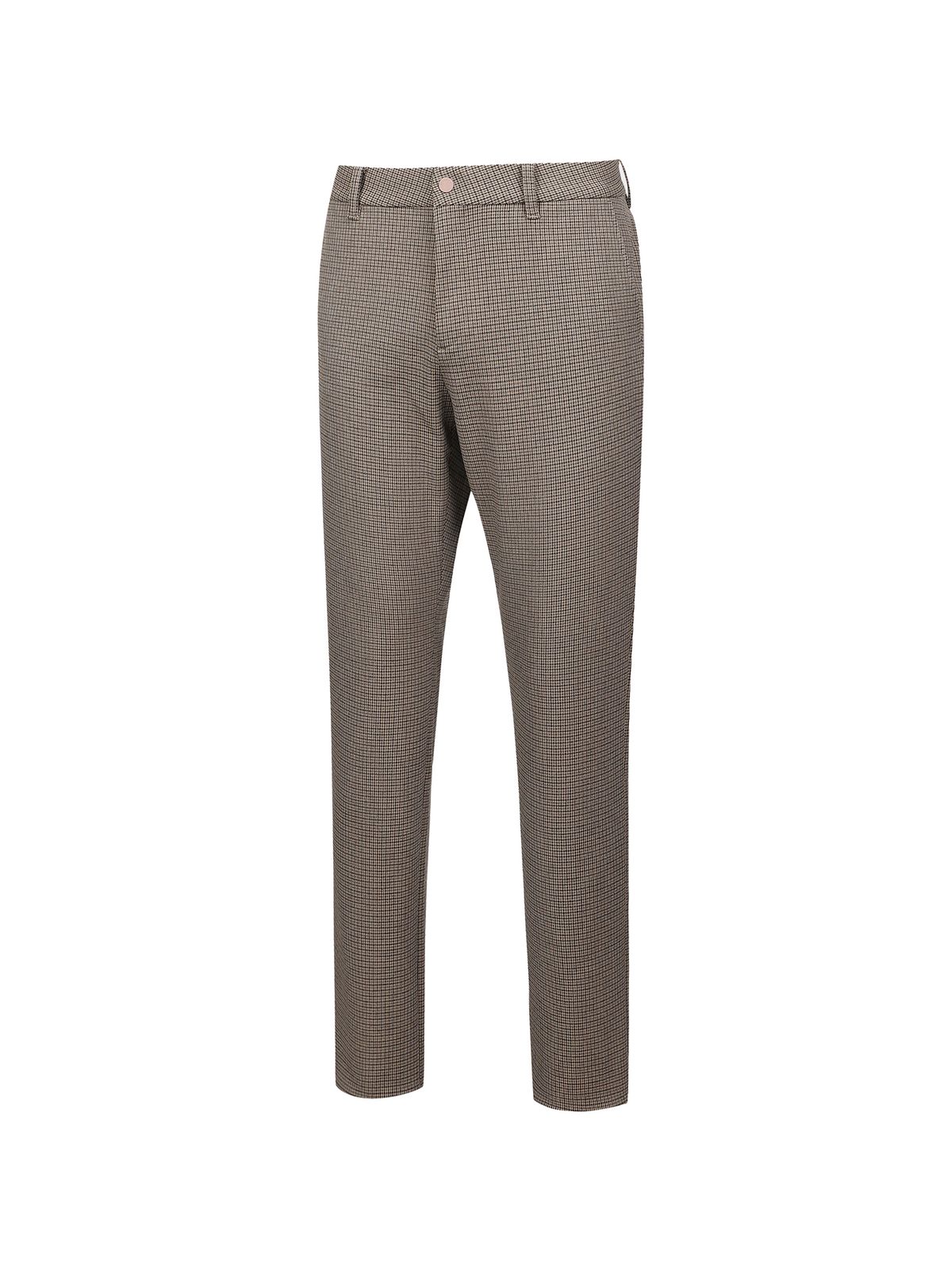 와이드앵글(WIDEANGLE) CO TR잔체크 일자핏 팬츠 M _Beige WMU24371E2